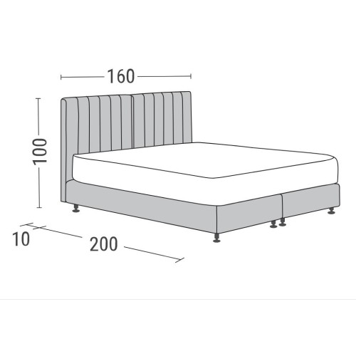 LINEA STROM RAVVENA ΚΡΕΒΑΤΙ ΥΦΑΣΜΑΤΙΝΟ - epiplo-stroma.gr
