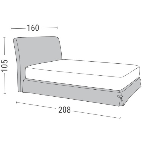 LINEA STROM SIENA ΚΡΕΒΑΤΙ ΥΦΑΣΜΑΤΙΝΟ
