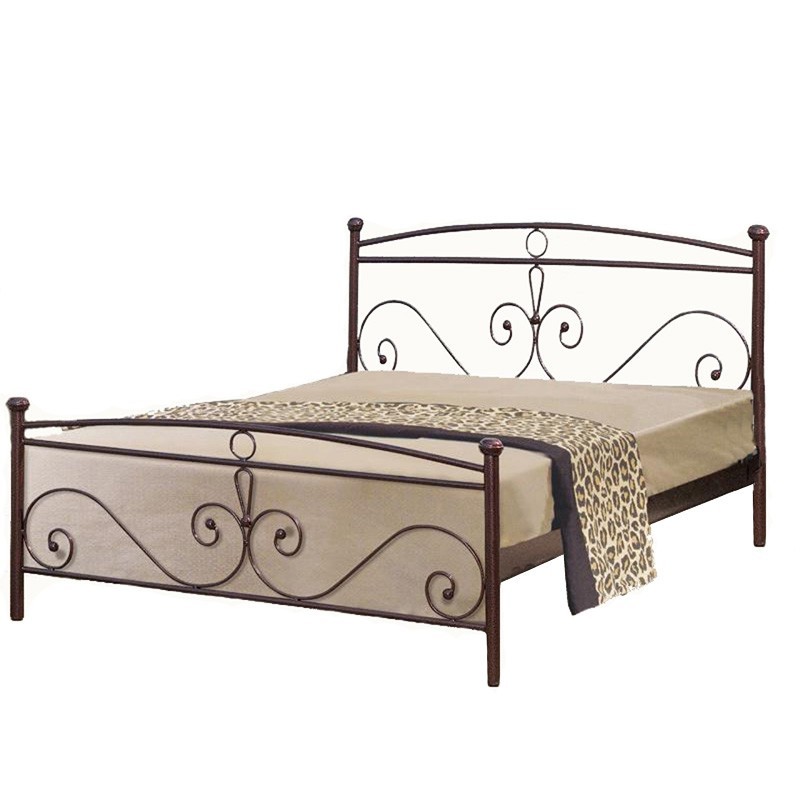 Μεταλλικό κρεβάτι διπλό εκρού - epiplo-stroma.gr